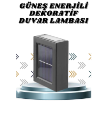 Solar Lamba Dekoratif Aplik Su Geçirmez Led Işıklı Duvar Lambası