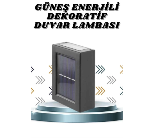 Solar Lamba Dekoratif Aplik Su Geçirmez Led Işıklı Duvar Lambası