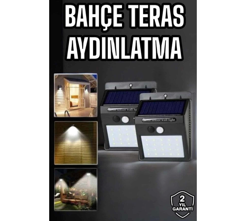 Solar Lamba Giriş, Bahçe Yol Avlu Hareket Sensörlü Led Parlak Gece Su Geçirmez