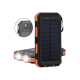 Solar Powerbank 1xusb 10.000mah Lcd Ekran Dahili Usb Mikro Type-c Powerbank