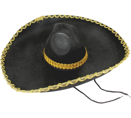 Sombrero Meksika Şapkası Mariachi Altın Şeritli Yetişkin Boy Sombrero Meksika Şapkası Mariachi Altın Şeritli Yetişkin Boy