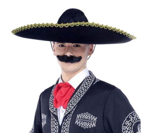 Sombrero Meksika Şapkası Mariachi Altın Şeritli Yetişkin Boy Sombrero Meksika Şapkası Mariachi Altın Şeritli Yetişkin Boy