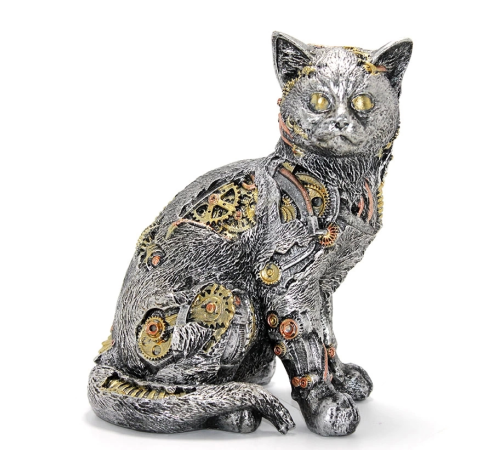 Steampunk Polyester Kedi Figürü Alk2454 Steampunk Polyester Kedi Figürü Alk2454