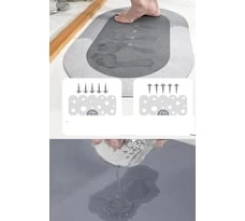 Süper Su Emici Kaymaz Tabanlı Banyo Paspası ( 40*60 )cm