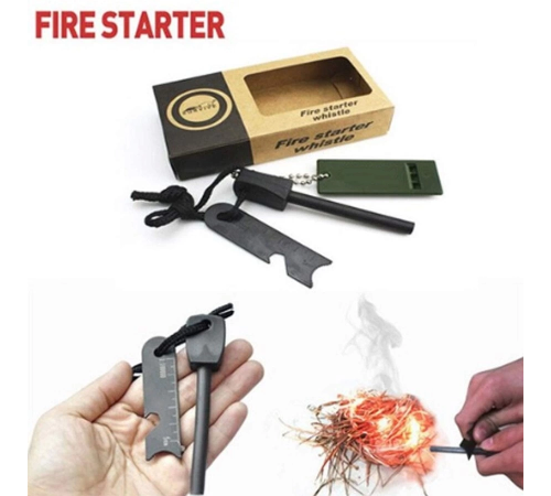 Survive Magnezyum Çubuğu Ateş Başlatıcı Çakmak Taşı Survive Magnezyum Çubuğu Ateş Başlatıcı Çakmak Taşı