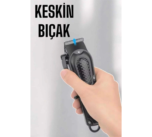 Suya Dayanıklı Tıraş Makinesi Keskin Bıçaklı Dijital Göstergeli Şarjlı