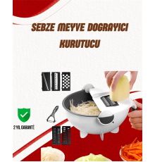 Süzgeçli Çok Fonksiyonlu Döner Rende ve Doğrayıcı