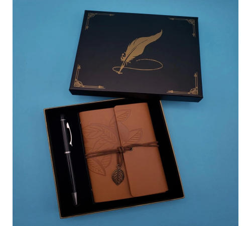Taba Deri Defter Ve Kalem Set Taba Deri Defter Ve Kalem Set