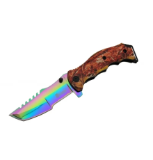 Tanto Fst 3039 A Tırtıklı Gökkuşağı Kamp Çakı 23 Cm - G10 Sap, Yarı Otomatik