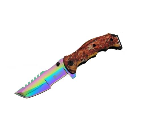 Tanto Fst 3039 A Tırtıklı Gökkuşağı Kamp Çakı 23 Cm - G10 Sap, Yarı Otomatik Tanto Fst 3039 A Tırtıklı Gökkuşağı Kamp Çakı 23 Cm - G10 Sap, Yarı Otomatik
