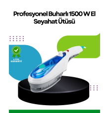 Taşınabilir Buharlı Ütü 1500W | Giysilerde Yanık Bırakmaz, Kokuyu Giderir