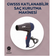 Taşınabilir Katlanabilir Saç Kurutma Makinesi | 1500W Güç, 2 Hız Ayarı, Düşük Gürültü, AB Fişli