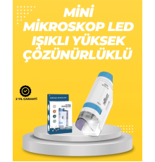 Taşınabilir LED Işıklı Cep Mikroskop – 80X–200X Büyütme
