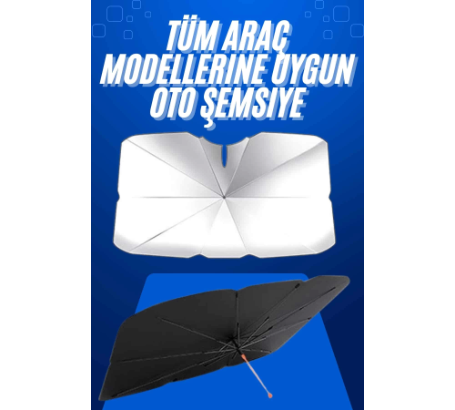 Taşınabilir Oto Cam Güneşliği Katlanabilir Tüm Araçlara Uyumlu Güneş Gölge Koruyucu
