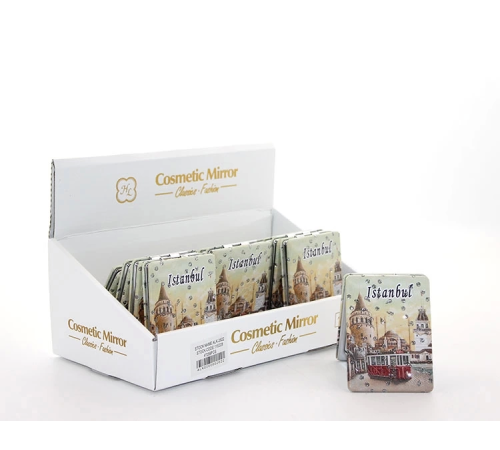 Taşlı İstanbul Tasarımı El Aynası İnce Alk2622