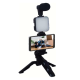 Telefon Tutucu Mikrofonlu Işıklı Youtuber Video Kayıt