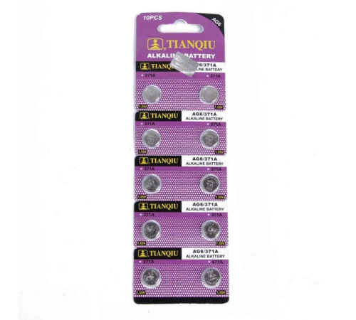 TıanQıu Ag6 Lr920/371 Alkalin 10'lu Düğme Pil TıanQıu Ag6 Lr920/371 Alkalin 10'lu Düğme Pil