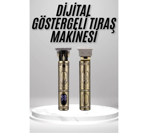 Tıraş Makinesi Saç Sakal Ense Çizim Profesyonel LCD Ekran Paslanmaz Çelik Tıraş Makinesi Saç Sakal Ense Çizim Profesyonel LCD Ekran Paslanmaz Çelik