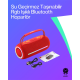 Torima Booms Box 360 RGB LED'li Taşınabilir Bluetooth Hoparlör – Kırmızı, USB/TF Destekli