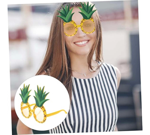 Tropikal Hawaii Ananas Şekilli Parti Gözlüğü 9.5 X 14 Cm Tropikal Hawaii Ananas Şekilli Parti Gözlüğü 9.5 X 14 Cm