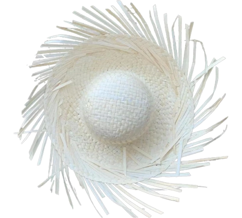Tropikal Parti Beyaz Hasır Hawaii Şapkası 13x36 Cm Tropikal Parti Beyaz Hasır Hawaii Şapkası 13x36 Cm