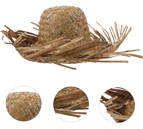 Tropikal Parti Naturel Hasır Hawaii Şapkası 13x36 Cm Tropikal Parti Naturel Hasır Hawaii Şapkası 13x36 Cm