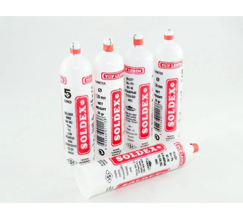 Tüp Lehim 1,2 Mm 25 Gr - 5 Kanallı, Sn:60 / Pb:40 Tüp Lehim 1,2 Mm 25 Gr - 5 Kanallı, Sn:60 / Pb:40
