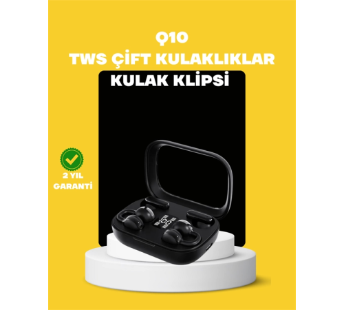 TWS Q10 Kablosuz Kulaklık – Şarj Kutulu, Yüksek Ses Kalitesi, Bluetooth 5.4