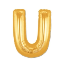 U Harf Folyo Balon Altın Renk  40 İnç