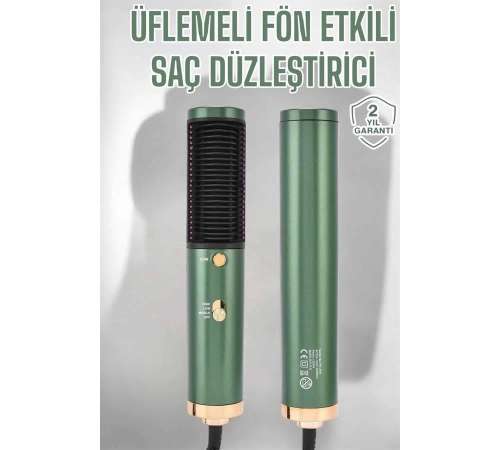 Üflemeli Fön Tarak Düzleştirici Seramik Kaplama Elektriklenme Karşıtı Üflemeli Fön Tarak Düzleştirici Seramik Kaplama Elektriklenme Karşıtı