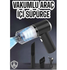 Üflemeli Güçlü Vakumlu Ev Ofis Araç Süpürgesi El Süpürgesi Şarjlı