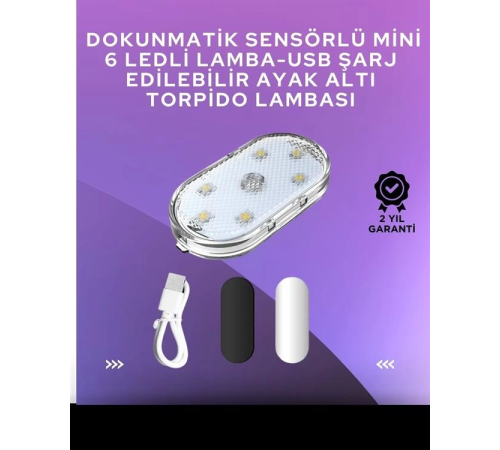 USB Şarjlı, 3 Saat Kesintisiz Çalışan Araba Atmosfer Işıkları