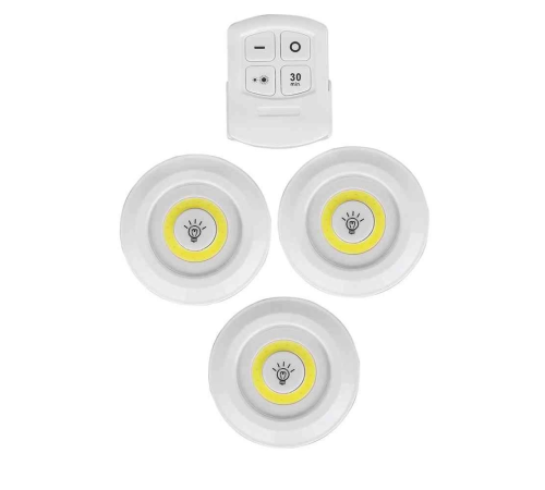 Uzaktan Kumandalı Yapışkanlı Led Spot Lamba Wt-364 Uzaktan Kumandalı Yapışkanlı Led Spot Lamba Wt-364
