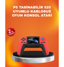Uzun Pil Ömürlü 520 Oyunlu P5 Retro Konsol