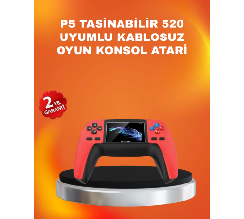 Uzun Pil Ömürlü 520 Oyunlu P5 Retro Konsol Uzun Pil Ömürlü 520 Oyunlu P5 Retro Konsol