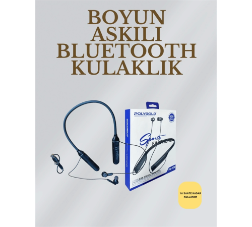 Uzun Süreli Kullanım İçin  – Kablosuz Boyun Bantlı Kulaklık, 50 Saat Batarya