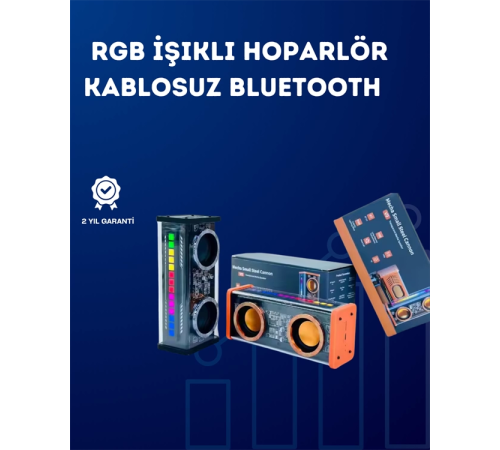 V9 10W TWS Stereo Hoparlör – Renkli Işık ve Uzun Pil