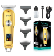 Vgr V-290 Altın T Bıçak Sıfır Kesim Lcd Ekran Şarjlı Tıraş Makinesi
