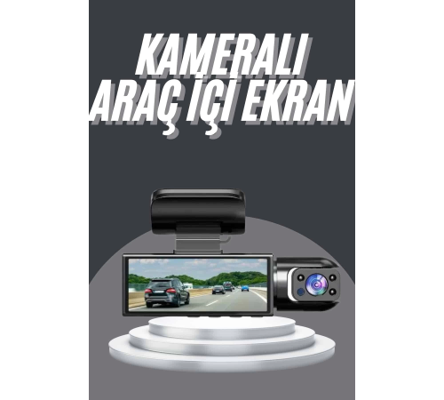 Video ve Fotoğraf Kaydedici Sürüş Kamerası Ön ve Arka Çift Kameralı