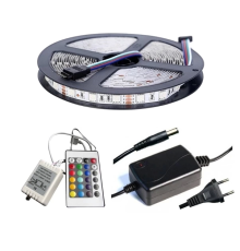 Winboss 5mt Rgb Şerit Led Slikonlu Adaptör Uzaktan Kumanda Tak Çalıştır