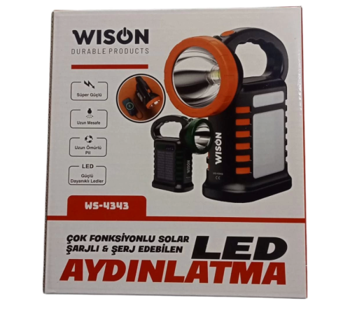 Wıson Ws-4343 Çok Fonksiyonlu Solar Şarjlı Powerbanklı Kamp Lambası Wıson Ws-4343 Çok Fonksiyonlu Solar Şarjlı Powerbanklı Kamp Lambası
