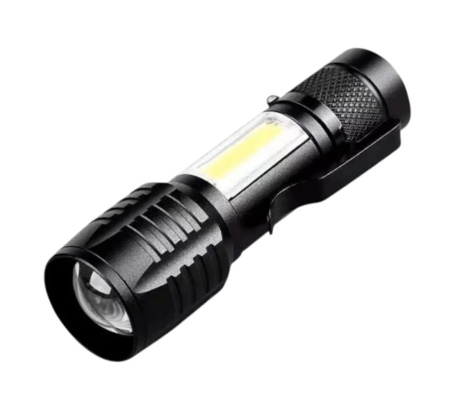Wison Ws-5454 Taktik El Feneri Usb Şarj Edilebilir Kamp Feneri Cob Zumlanabilir Mini Taşınabilir El Feneri