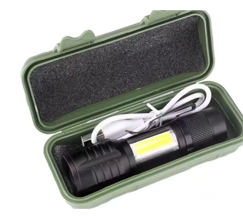 Wison Ws-5454 Taktik El Feneri Usb Şarj Edilebilir Kamp Feneri Cob Zumlanabilir Mini Taşınabilir El Feneri