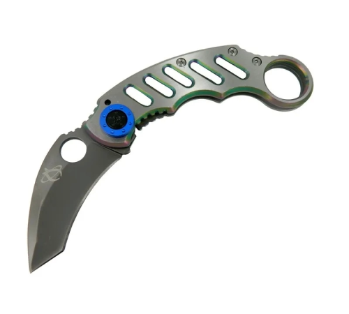 X05bl Gümüş Karambit 17 Cm - Metal Saplı, Manuel