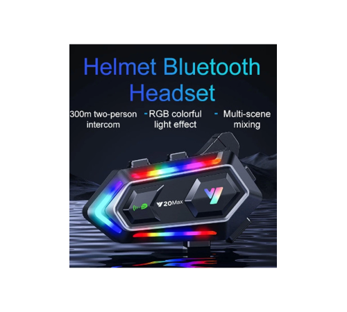 Y20 Max Motosiklet Bluetooth 5.3 Kask Intercom 2 Kişi 300 Metre Eşleşme Özellikli Y20 Max Motosiklet Bluetooth 5.3 Kask Intercom 2 Kişi 300 Metre Eşleşme Özellikli