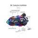 Y20 Motor Kurye Kask Kulaklık Rgb Modlu Bluetooth Motosiklet Kulaklık 5.3 Bluetooth Interkom