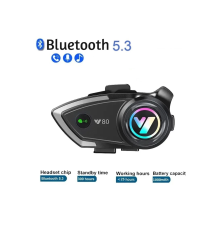Y80 Motosiklet Kask Kulaklık Intercom Işıklı Motorsiklet Interkom