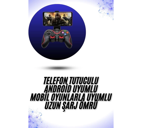 Yeni Nesil X3 Gamepad Android Uyumlu Telefon Tutucu Özellikli Joystick Yeni Nesil X3 Gamepad Android Uyumlu Telefon Tutucu Özellikli Joystick