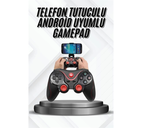 Yeni Nesil X3 Gamepad Android Uyumlu Telefon Tutucu Özellikli Joystick Yeni Nesil X3 Gamepad Android Uyumlu Telefon Tutucu Özellikli Joystick