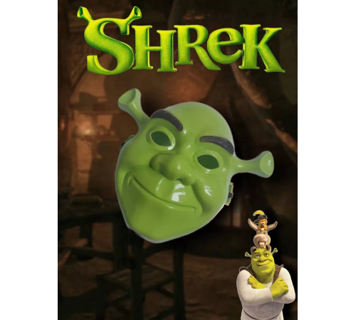 Yeşil Shrek Maskesi 21x25 Cm